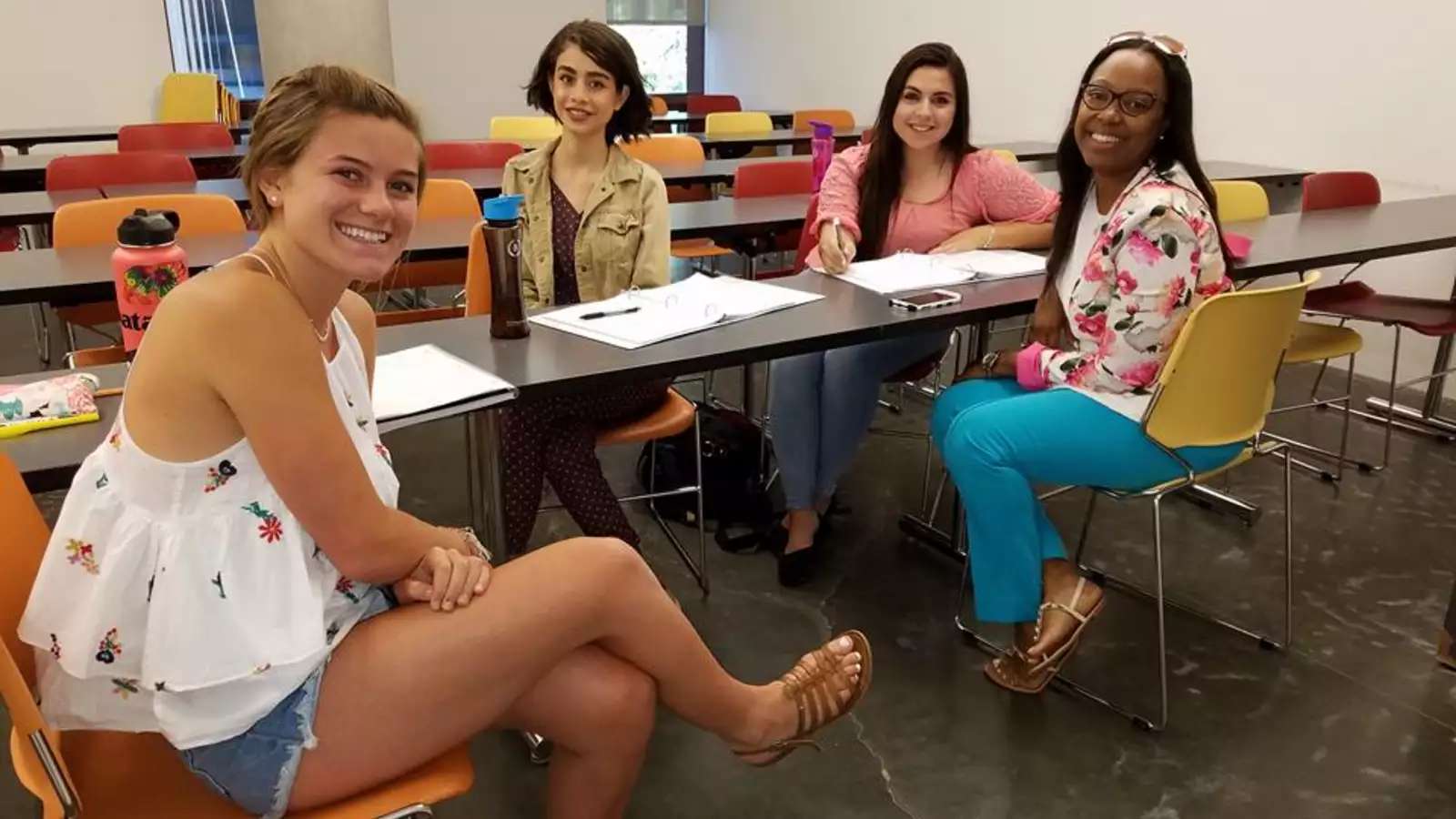 students at desks